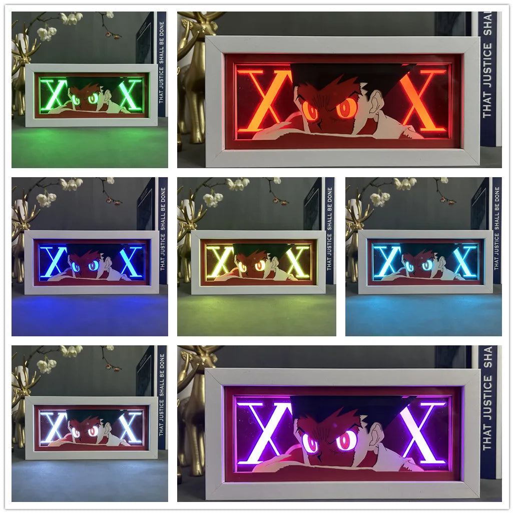 Gon Hunter x Hunter LED Shadow Box Night Light - Perfect Gamer Room Decor!